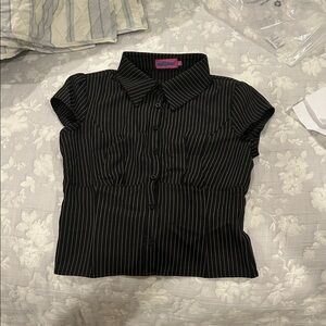 Juney pinstripe tailored button up shirt